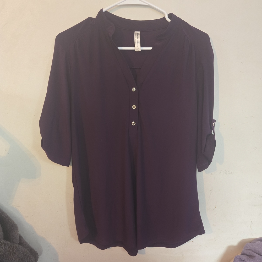 PerSeption Concept Deep Purple Blouse